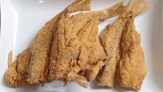 Fried Bonein Croaker Fish In The Deep Fryer [upl. by Yenal486]