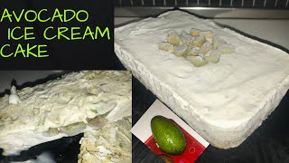 Avocado Ice Cream Cake  Avocado Torta Gelato  Homemade Avocado Ice Cream Cake  by Gs Pot [upl. by Eislel]