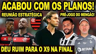 FILIPE LUIS ATRAPALHOU O PLANO DO GALO NA VÉSPERA DA FINAL PRÉ JOGO FLAMENGO X ATLÉTICO COPA DO BR [upl. by Ymerrej361]