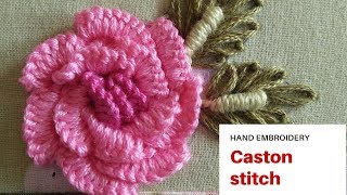 Hand Embroidery  Cast on stitch by EASY LEARNING BY ATIB [upl. by Nnel]