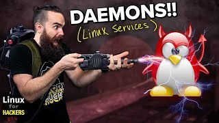 start stop restart Linux services daemon HUNTING  Linux for Hackers  EP 6 [upl. by Cristin]