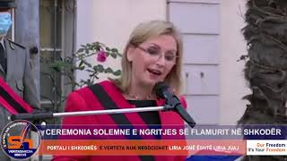 ShkodraWeb I Ceremonia solemne e ngritjes së Flamurit Kombëtar në Shkodër 28 Nëntori unifikon [upl. by Seraphim716]