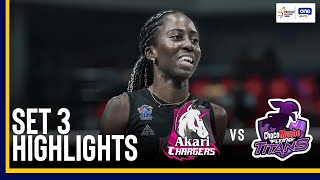 CHOCO MUCHO vs AKARI  SET 3 GAME HIGHLIGHTS  2024 PVL REINFORCED CONFERENCE  July 23 2024 [upl. by Reichel]