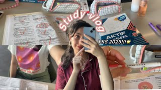 Yks 2025 ders çalışma vlog 💗💗 yks2025 [upl. by Auqined]