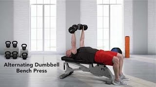 How to do a Alternating Dumbbell Bench Press [upl. by Marcell]