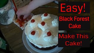 Chocolate Cake with Whipped Cream Frosting  Easy Black Forest Cake  All Occasion [upl. by Eihcir305]