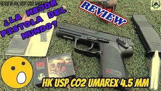 ¿La mejor pistola de CO2 del mundo Review HK USP Umarex CO2 [upl. by Olympium245]