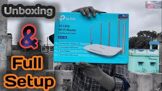 TpLink Archer c60US 1350 Mbps Router unboxing ampfull setup  PIJUSHTECH [upl. by Iadrahc]