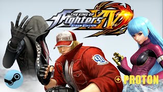 KING of FIGHTERS 14 LINUX  Steam Play Proton  Gameplay [upl. by Ernesto]