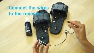 How To Use Your HiDow AcuSlippers With A Wireless TENS  EMS Device [upl. by Herrick]