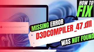 2024How To Fix D3DCOMPILER47dll Missing from computer Not Found Error Windows 10117 3264 bit [upl. by Grochow514]