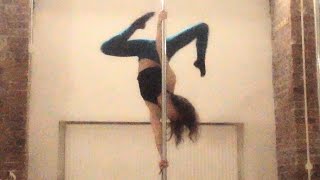 stag handspring  advanced pole dance trick variation [upl. by Ulani]