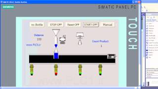 WinCC flexible Conveyer simatic manager step 7 [upl. by Trebo]