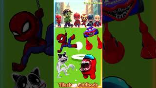 Spiderman 🆚 Mc Queen 🆚 Zoonomaly 🆚 Among Us Coffin Dance cover coffindance tileshopcoffindance [upl. by Inaliak]