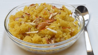 Banana Sheera Recipe  Banana Halwa Recipe  Banana Semolina Halwa [upl. by Ecnadnak]