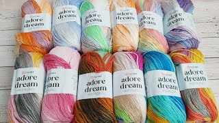 Обзор на пряжу Yarnart Adore Dream Anti pilling с интернет магазина WB [upl. by Monreal]