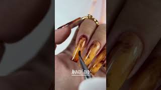 Amber nails design 😍amber nailartdesignssimpleandeasy nails youtubereels naildesigns gelnails [upl. by Asssilem]