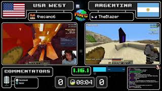 Minecraft Speedrunning World Cup • USA West vs Argentina [upl. by Hartfield]