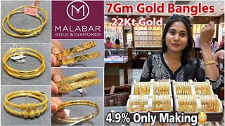 Malabar Light Weight Gold Bangles Designs With Price Latest Daily Wear Gold Bangles Designs 2023 [upl. by Moises]