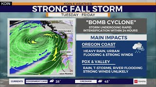 Weather Forecast Bomb cyclone taking aim at PNW [upl. by Sammy]