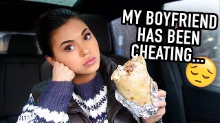 Chipotle Mukbang  How I found out my Boyfriend was Cheating on me [upl. by Ellenaej]