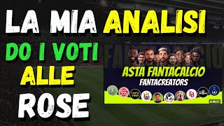 ASTA FANTALAB CREATORS 10 PARTECIPANTI  DO I VOTI AI REPARTI DI TUTTE LE ROSE FANTACALCIO 20242025 [upl. by Hannavas]