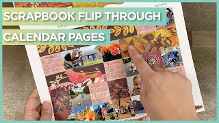 Scrapbook Flip Through  Calendar Page Ideas [upl. by Yoshi]