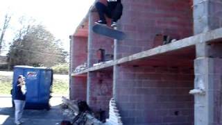 Kickflip off building [upl. by Lyrac]