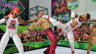 The Usos vs Blackpool Combat Club vs The Briscoes GCW Wrestlemania 11 WWE Action Figures [upl. by Cyrano]