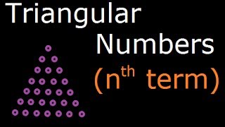 Triangular Numbers  Introduction and formula to find nth term [upl. by Selec]