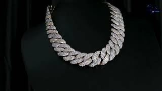 Fine cuban chain in vvs clarity real diamond and hip hop latest style [upl. by Swen]