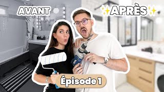 RÉNOVATION  on refait notre SALLE DE BAIN nousmêmes  😱🚿 épisode 1 [upl. by Anemaj357]