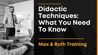 Didactic Techniques What You Need To Know [upl. by Cofsky314]