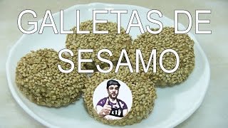 RECETAS VEGANAS  GALLETAS DE SESAMO [upl. by Syst]