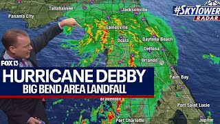 Hurricane Debby makes landfall in Florida [upl. by Icyak]