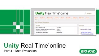 BioRad Unity Real Time online Training  Part 4  Data Evaluation [upl. by Bohlin]