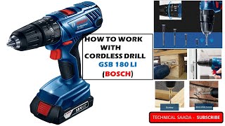 HOW TO WORK WITH CORDLESS IMPECT DRILL BOSCH GSB 180LI trending diy bosch [upl. by Ayar811]