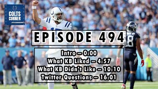 Episode 494  ColtsTitans Recap  Did Anthony Richardson Get Benched [upl. by Amalea161]