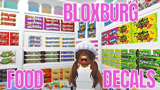 CANDY  BLOXBURG FOOD DECALS  Bloxburg Roleplay  Nataya Mi’Shel [upl. by Sordnaxela]