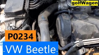 P0234 VW Beetle 19 TDI turbo pressure control valve replacement [upl. by Maisie951]