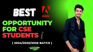 ADOBE Gensolve Best Internship Opportunity for Students  PPO in Adobe Gensolve hiring [upl. by Burney]