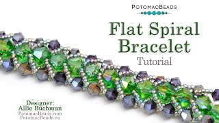 Flat Spiral Bracelet DIY Jewelry Making Tutorial by PotomacBeads [upl. by Aday]