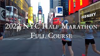 2022 NYC Half Marathon 「Full Course」｜ Virtual Run NYC Half Marathon [upl. by Dlabihcra]