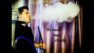 How to make huge clouds by smoking a hookahshisha  foil [upl. by Annal541]