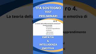 Tfa sostegno 2023  Test PreliminariDomande con Risposta shorts 04 [upl. by Olzsal]