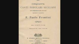 La canzone siciliana  Canzuna di li carritteri  1883 di Francesco Paolo Frontini [upl. by Emawk]