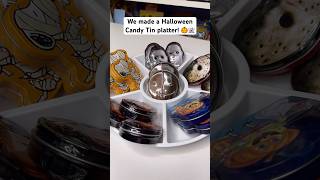 We made a Halloween Candy Tin platter 🎃👻 candy candyshop halloween platter [upl. by Struve36]