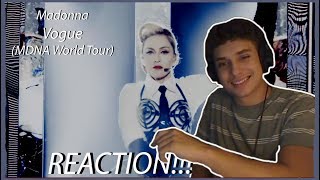 Madonna  Vogue from MDNA World Tour REACTION [upl. by Ecnaled]