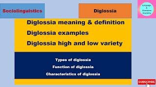 Diglossia Types of diglossia language and literature academy [upl. by Nani775]