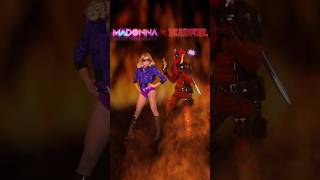 Madonna and Deadpool finally meet face to face madonna deadpool cosplay shorts [upl. by Ferwerda306]